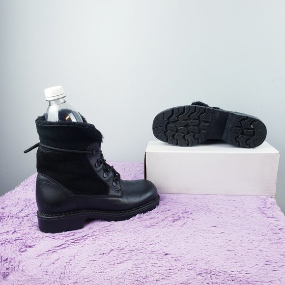 Made in Canada Waterproof Leather Alpine Hiker Sheepskin Shearling Boot 6us/4uk - Picture 8 of 8